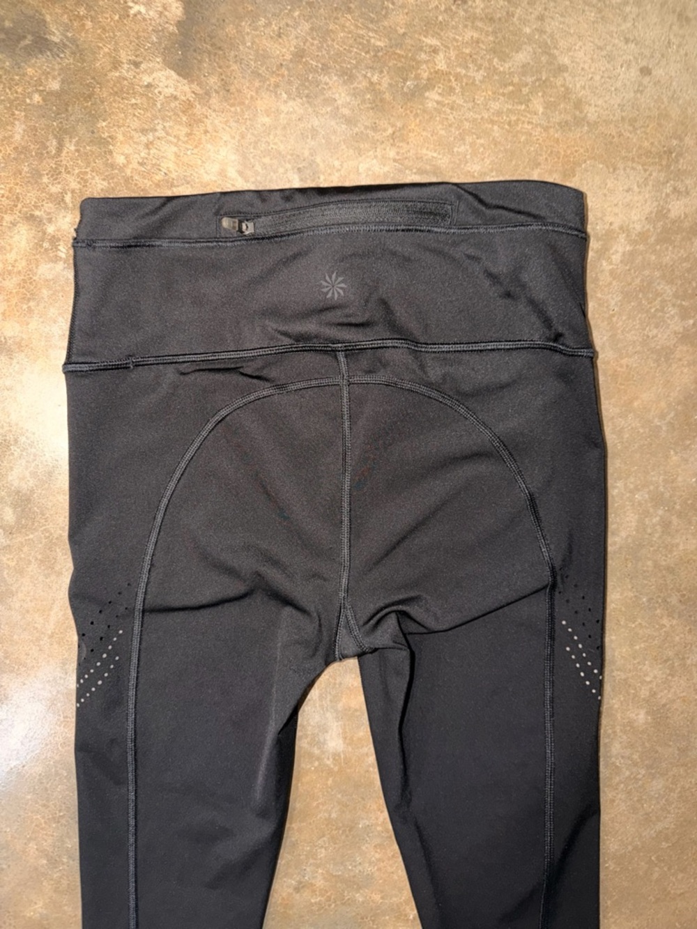 Athleta Black Laser Cut 7/8 Leggings High Rise Athletic Tight - Size XS - Picture 5 of 13
